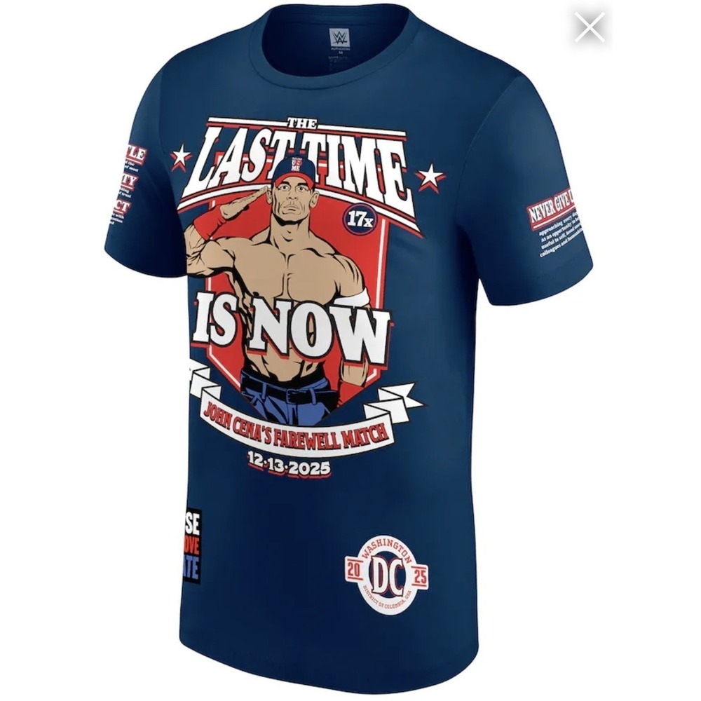 FINAL MATCH T-SHIRT WASHINGTON DC 2025 JOHN CENA FAREWELL TOUR 2XL WWE SHIPS NOW - Picture 2 of 3